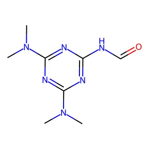 N-[4,6-bis(dimethylamino)-1,3,5-triazin-2-yl]formamide structure