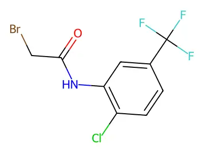 2-bromo-N-[2-chloro-5-(trifluoromethyl)phenyl]acetamide structure