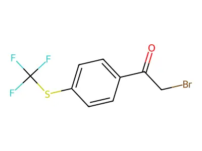 4-(Trifluoromethylthio)phenacyl bromide structure