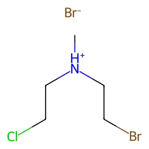 2-Bromo-N-(2-chloroethyl)-N-methylethan-1-amine--hydrogen bromide (1/1) structure