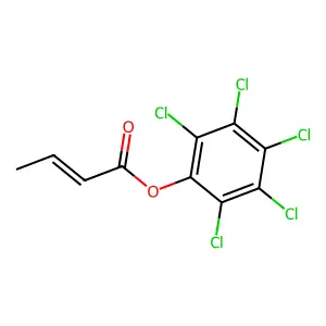 2-Butenoic acid, pentachlorophenyl ester structure