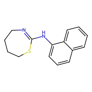 Naphthalen-1-yl-[1,3]thiazepan-2-ylidene-amine structure