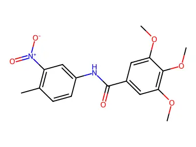 3,4,5-trimethoxy-N-(4-methyl-3-nitrophenyl)benzamide structure