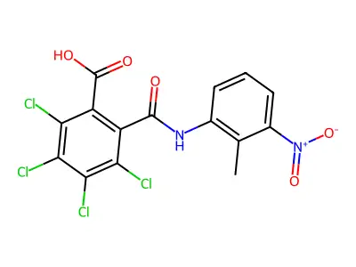 2,3,4,5-Tetrachloro-6-[(2-methyl-3-nitroanilino)carbonyl]benzoic acid structure