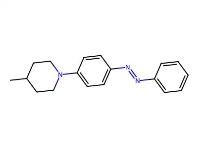 4-Methyl-1-(4-(phenylazo)phenyl)piperidine structure