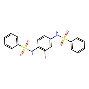 N,N'-(2-Methyl-1,4-phenylene)bis(benzenesulfonamide) structure