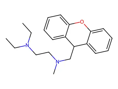 N1,N1-Diethyl-N2-methyl-N2-(9H-xanthen-9-ylmethyl)-1,2-ethanediamine structure