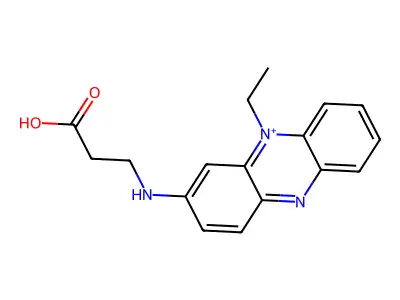 3-[(2-Carboxyethyl)amino]-5-ethylphenazinium structure