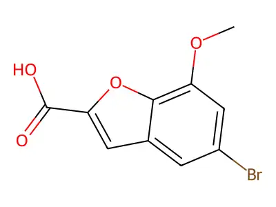 5-Bromo-7-methoxy-2-benzofurancarboxylic acid structure