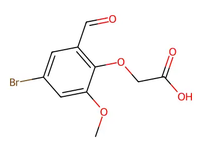 2-(4-Bromo-2-formyl-6-methoxyphenoxy)acetic acid structure