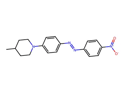 4-Methyl-1-(4-(4-nitrophenylazo)phenyl)piperidine structure