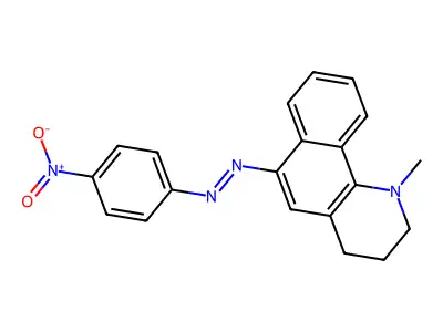 1-Methyl-6-(4-nitrophenylazo)-1,2,3,4-tetrahydrobenzo(H)quinoline structure