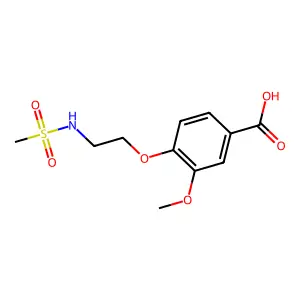 3-Methoxy-4-[2-[(methylsulfonyl)amino]ethoxy]-benzoic acid structure