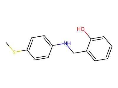 2-({[4-(Methylthio)phenyl]amino}methyl)phenol structure