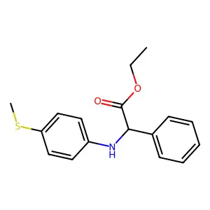 Ethyl 2-{[4-(methylsulfanyl)phenyl]amino}-2-phenylacetate structure