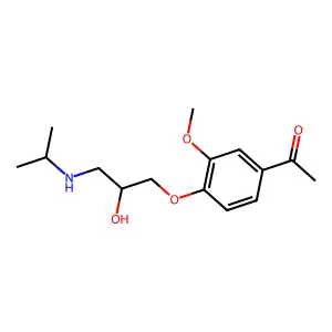Acetophenone, 4'-(2-hydroxy-3-(isopropylamino)propoxy)-3'-methoxy- structure