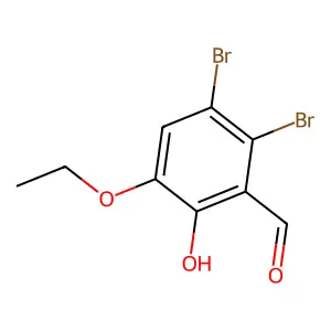 2,3-Dibromo-5-ethoxy-6-hydroxybenzaldehyde structure