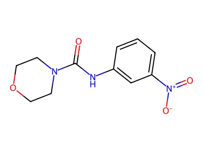 N-(3-nitrophenyl)morpholine-4-carboxamide structure