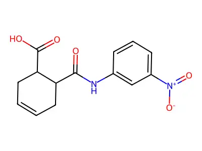 6-[(3-Nitrophenyl)carbamoyl]cyclohex-3-ene-1-carboxylic acid structure