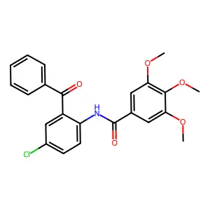 N-(2-benzoyl-4-chlorophenyl)-3,4,5-trimethoxybenzamide structure