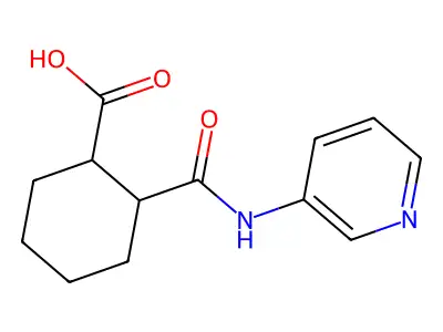 2-[(3-Pyridinylamino)carbonyl]cyclohexanecarboxylic acid structure