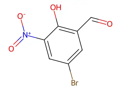 5-Bromo-3-nitrosalicylaldehyde structure