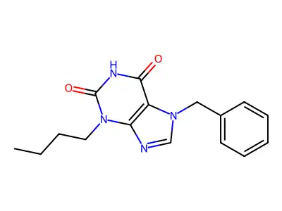 7-Benzyl-3-butylxanthine structure