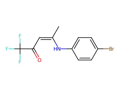 4-(4-Bromoanilino)-1,1,1-trifluoropent-3-en-2-one structure