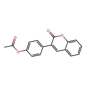 4-(2-Oxo-2H-chromen-3-yl)phenyl acetate structure
