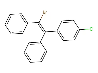 1-[(E)-2-bromo-1,2-diphenyl-ethenyl]-4-chloro-benzene structure