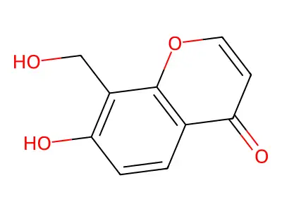 7-Hydroxy-8-(hydroxymethyl)chromen-4-one structure