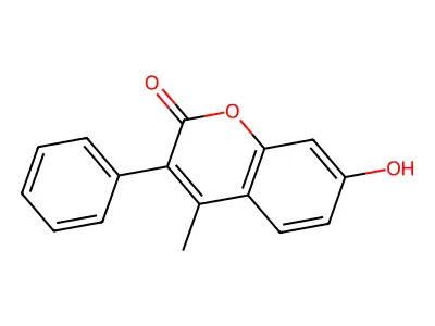 7-Hydroxy-4-methyl-3-phenylcoumarin structure