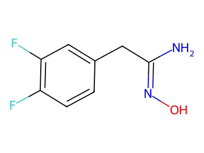 2-(3,4-difluorophenyl)-N'-hydroxyethanimidamide structure