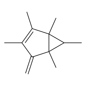 anti-1,2,3,5,6-Pentamethyl-4-methylenebicyclo(3.1.0)hex-2-ene structure