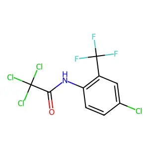 2,2,2-trichloro-N-[4-chloro-2-(trifluoromethyl)phenyl]acetamide structure