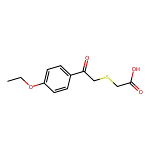 (4-Ethoxy-phenacylmercapto)-acetic acid structure