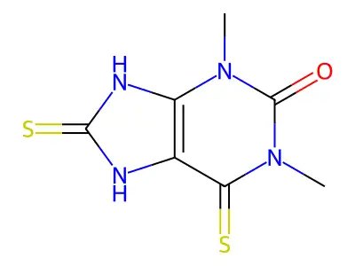 8-Mercapto-6-thio-theophylline structure