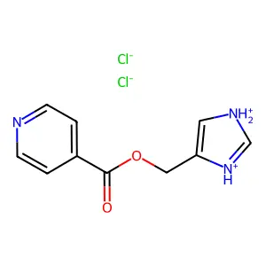 (1H-Imidazol-5-yl)methyl pyridine-4-carboxylate--hydrogen chloride (1/2) structure