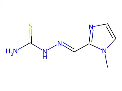 [(1-Methylimidazol-2-yl)methylideneamino]thiourea structure