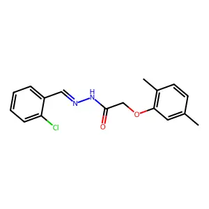 2-(2,5-Dimethylphenoxy)acetic acid 2-[(2-chlorophenyl)methylene]hydrazide structure