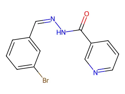 N'-[(E)-(3-bromophenyl)methylidene]pyridine-3-carbohydrazide structure