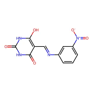 5-[(3-Nitroanilino)methylene]barbituric acid structure