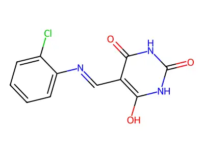 5-[(2-Chloroanilino)methylidene]-1,3-diazinane-2,4,6-trione structure