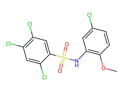 2,4,5-trichloro-N-(5-chloro-2-methoxyphenyl)benzene-1-sulfonamide structure