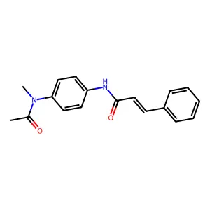 (E)-N-[4-[acetyl(methyl)amino]phenyl]-3-phenylprop-2-enamide structure