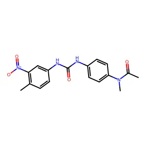 N-methyl-N-[4-[(4-methyl-3-nitro-phenyl)carbamoylamino]phenyl]acetamide structure
