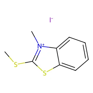 Benzothiazolium, 3-methyl-2-(methylthio)-, iodide (1:1) structure