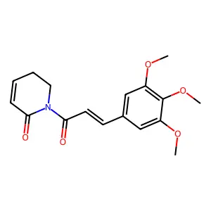 1-[3-(3,4,5-Trimethoxyphenyl)prop-2-enoyl]-2,3-dihydropyridin-6-one structure