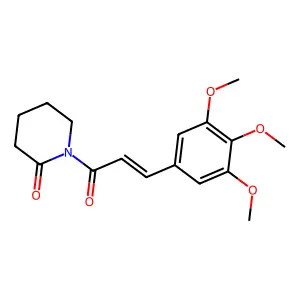 1-(1-Oxo-3-(3,4,5-trimethoxyphenyl)-2-propen-1-yl)-2-piperidinone structure