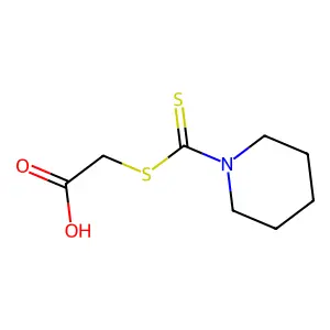 (Piperidine-1-carbothioylsulfanyl)-acetic acid structure